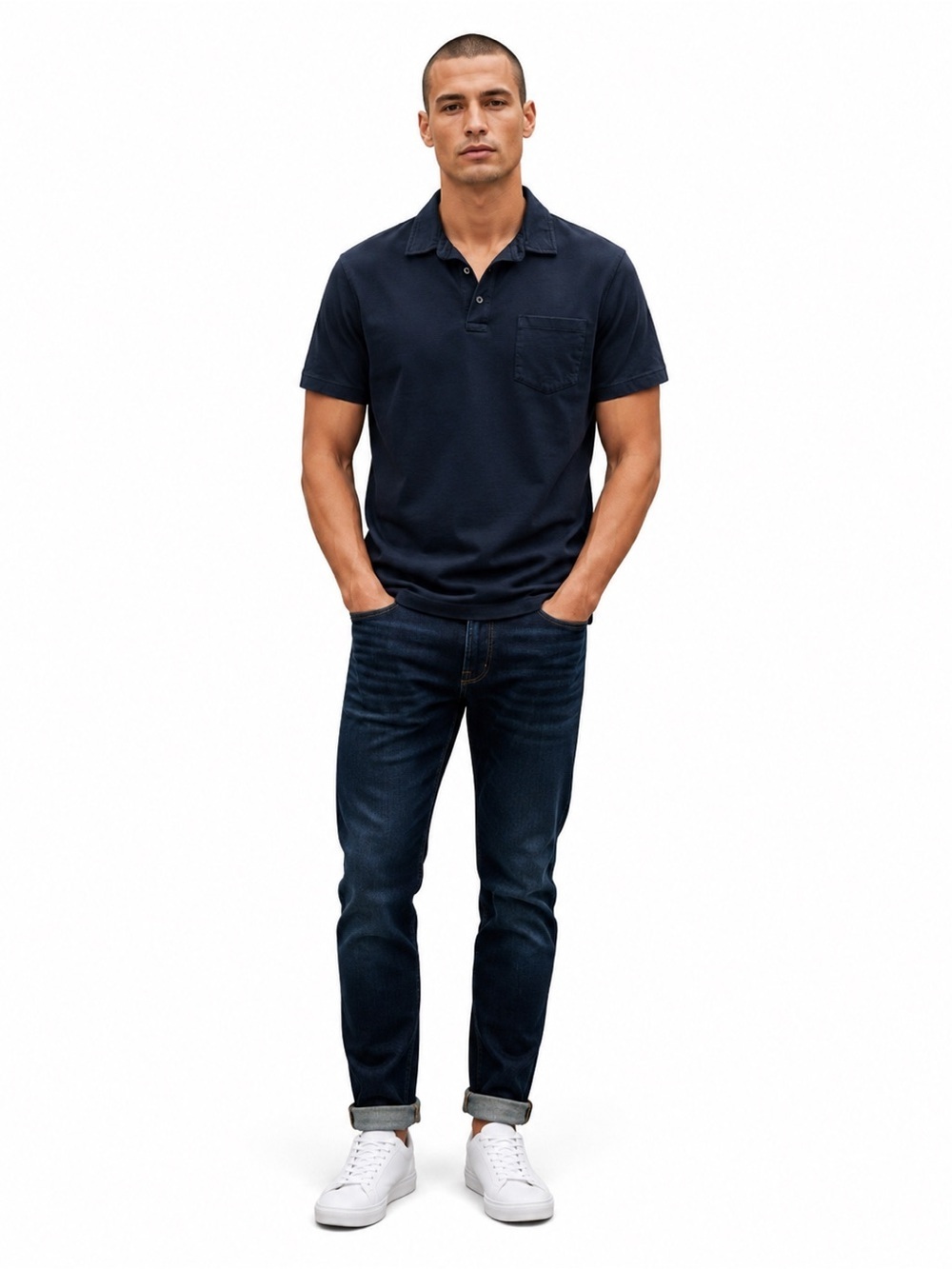 Navy Shirt for Men size medium